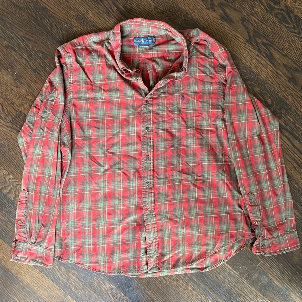 Red and green Ralph Lauren plaid